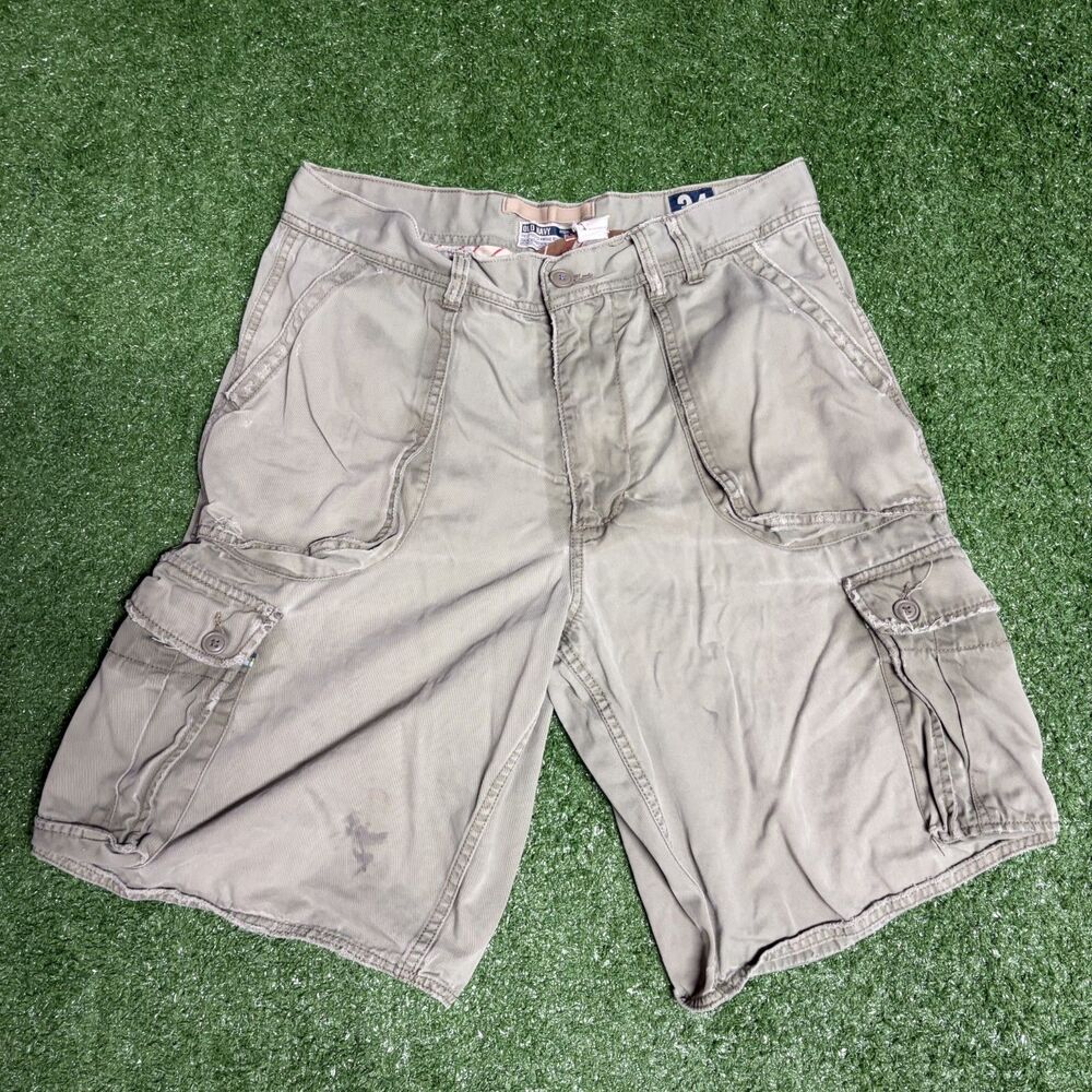 Old Navy Field Test Cargo Shorts Men’s 34 Vintage Regulation Issue Tan
